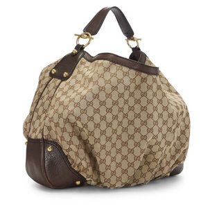 Gucci GG Canvas Jockey Large Hobo